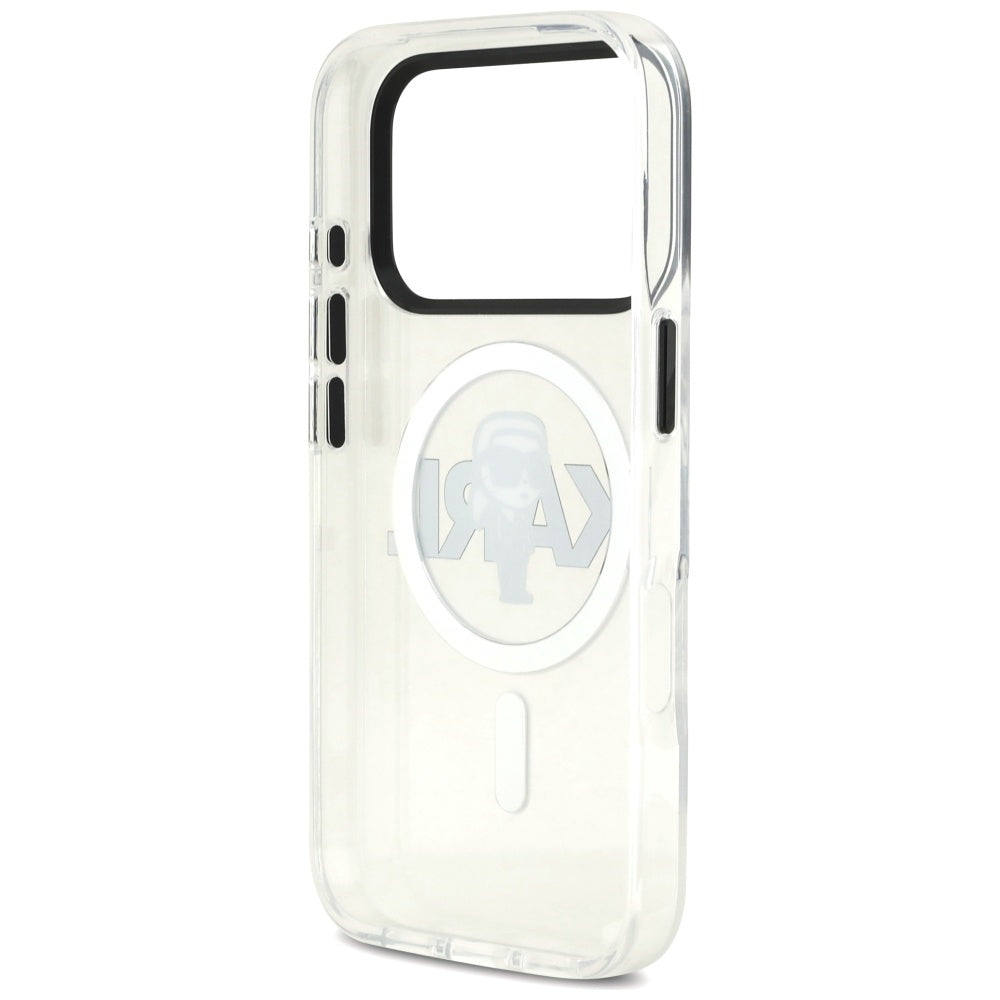 MagSafe cover til Apple iPhone 17 Pro, Karl Lagerfeld, IML Sketch Logo Karl, Gennemsigtig