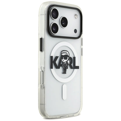 MagSafe cover til Apple iPhone 17 Pro, Karl Lagerfeld, IML Sketch Logo Karl, Gennemsigtig