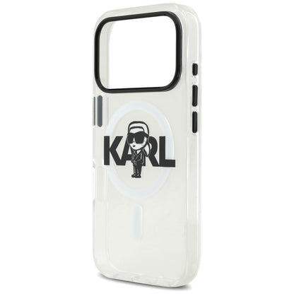MagSafe cover til Apple iPhone 17 Pro, Karl Lagerfeld, IML Sketch Logo Karl, Gennemsigtig