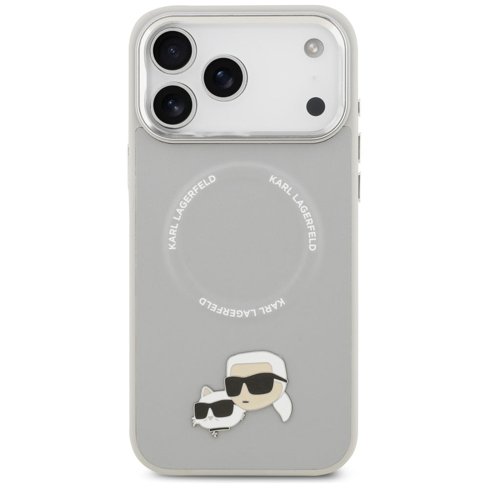 MagSafe cover til Apple iPhone 17 Pro, Karl Lagerfeld, Karl & Choupette Pins, Grå