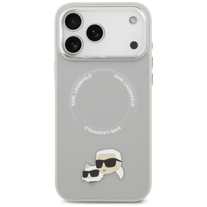 MagSafe cover til Apple iPhone 17 Pro, Karl Lagerfeld, Karl & Choupette Pins, Grå