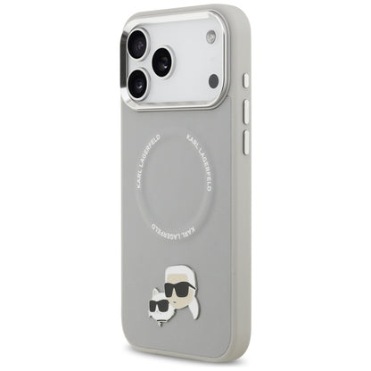 MagSafe cover til Apple iPhone 17 Pro, Karl Lagerfeld, Karl & Choupette Pins, Grå