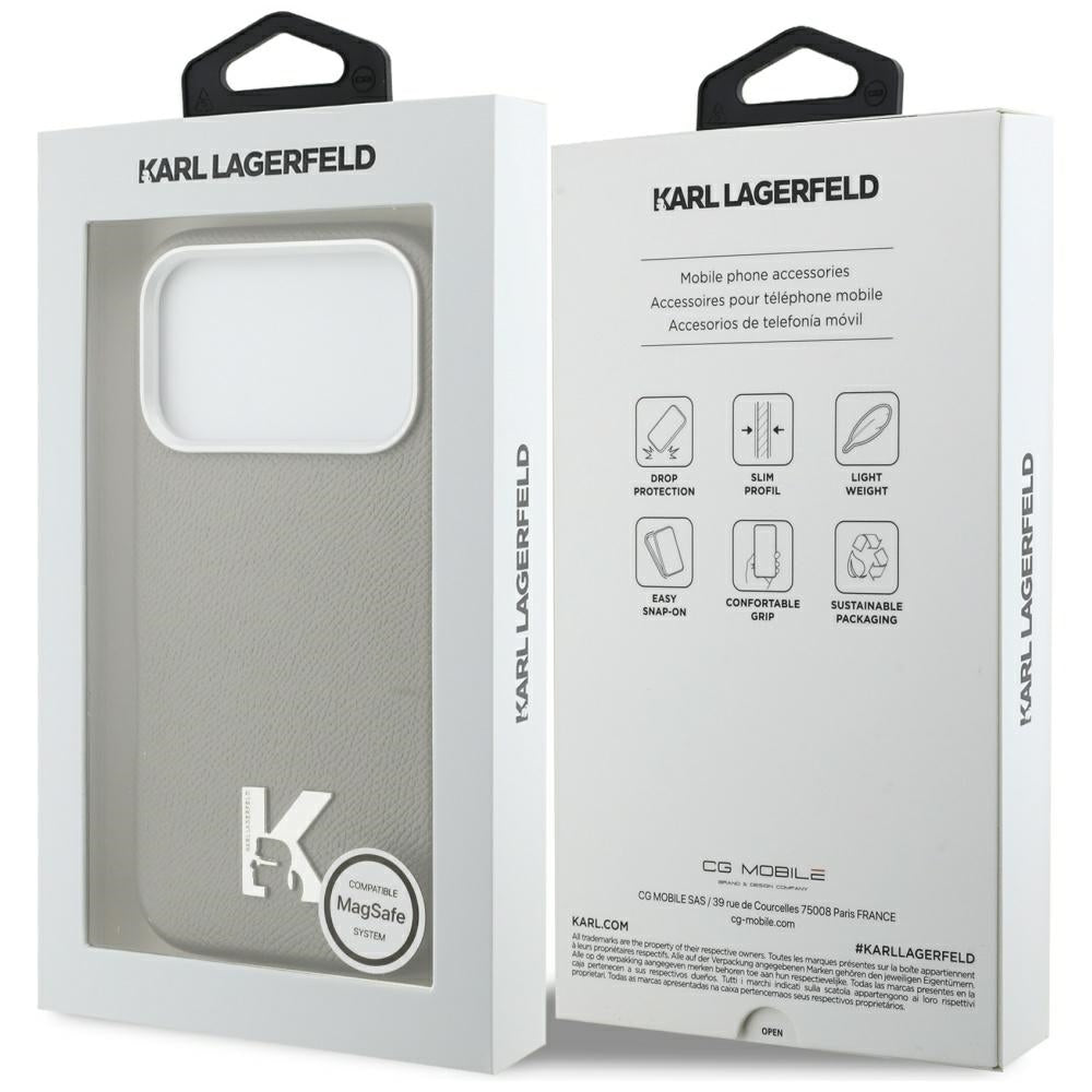 MagSafe cover til Apple iPhone 17 Pro, Karl Lagerfeld, Karl Head Logo, Grå