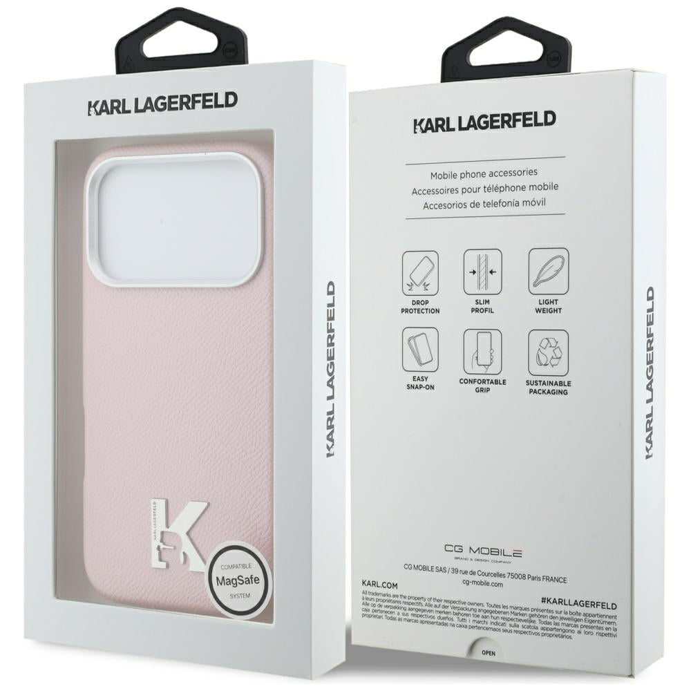 MagSafe cover til Apple iPhone 17 Pro, Karl Lagerfeld, Karl Head Logo, Pink