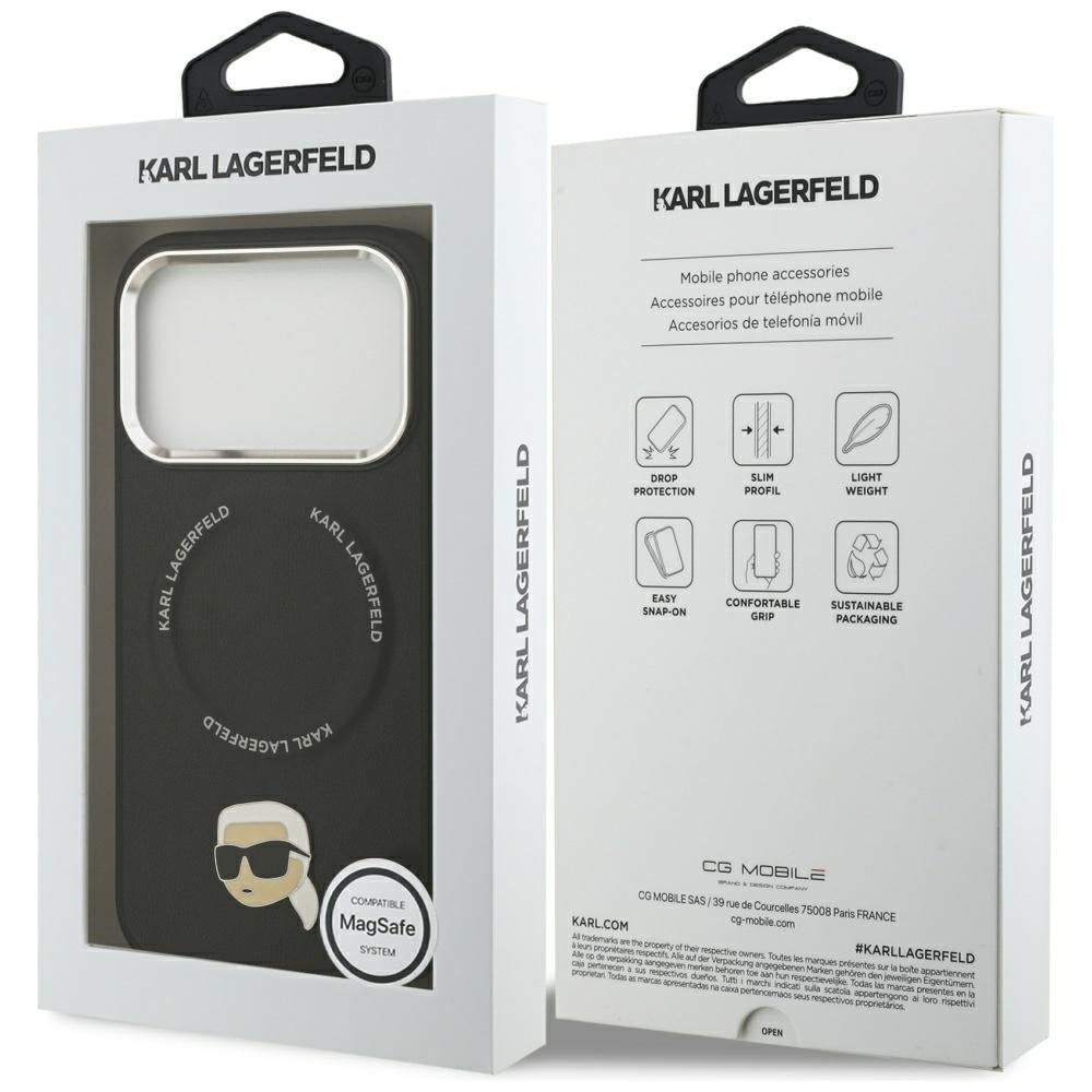 MagSafe cover til Apple iPhone 17 Pro, Karl Lagerfeld, Karl Pin, Sort