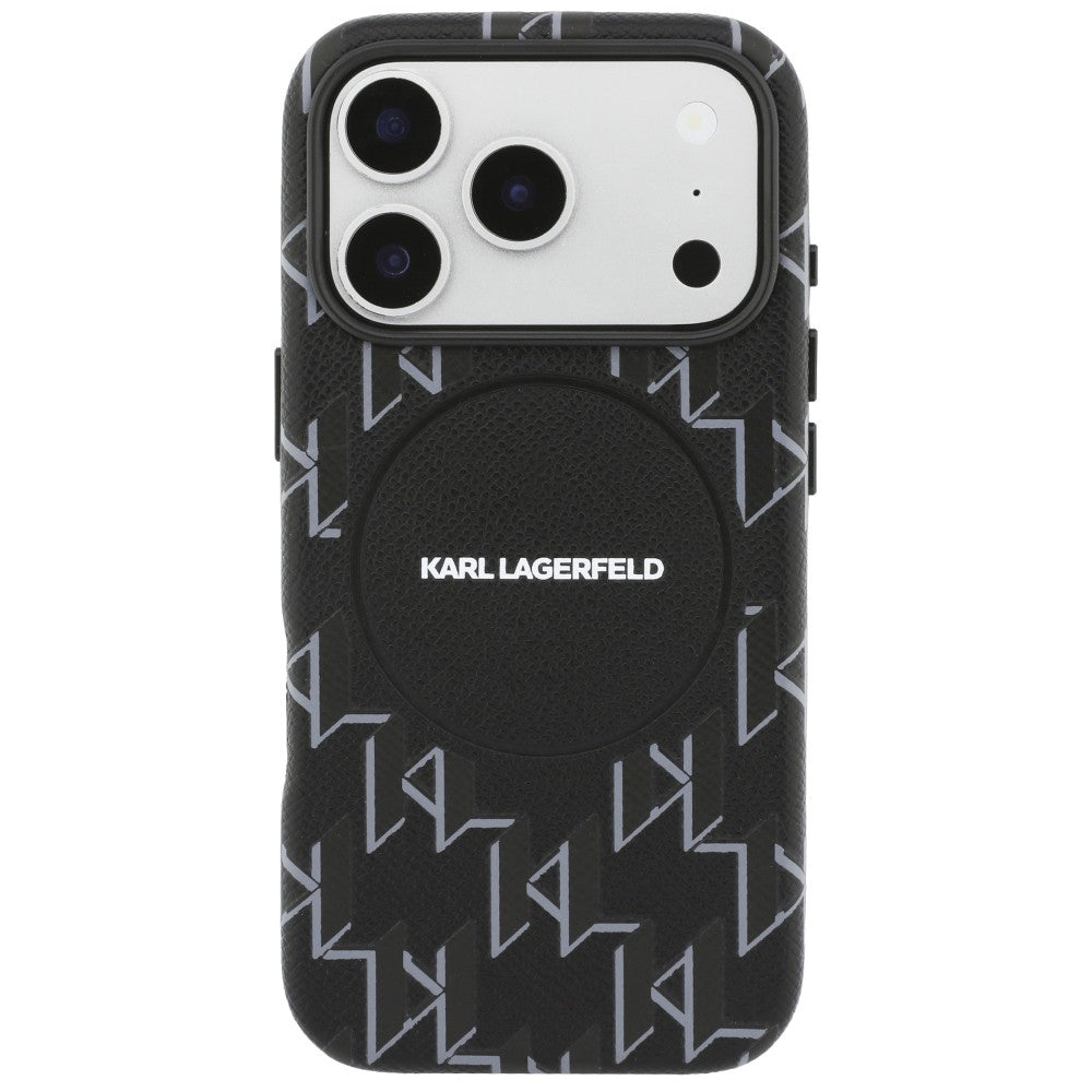 MagSafe cover til Apple iPhone 17 Pro, Karl Lagerfeld, KL Monogram Logo, Sort