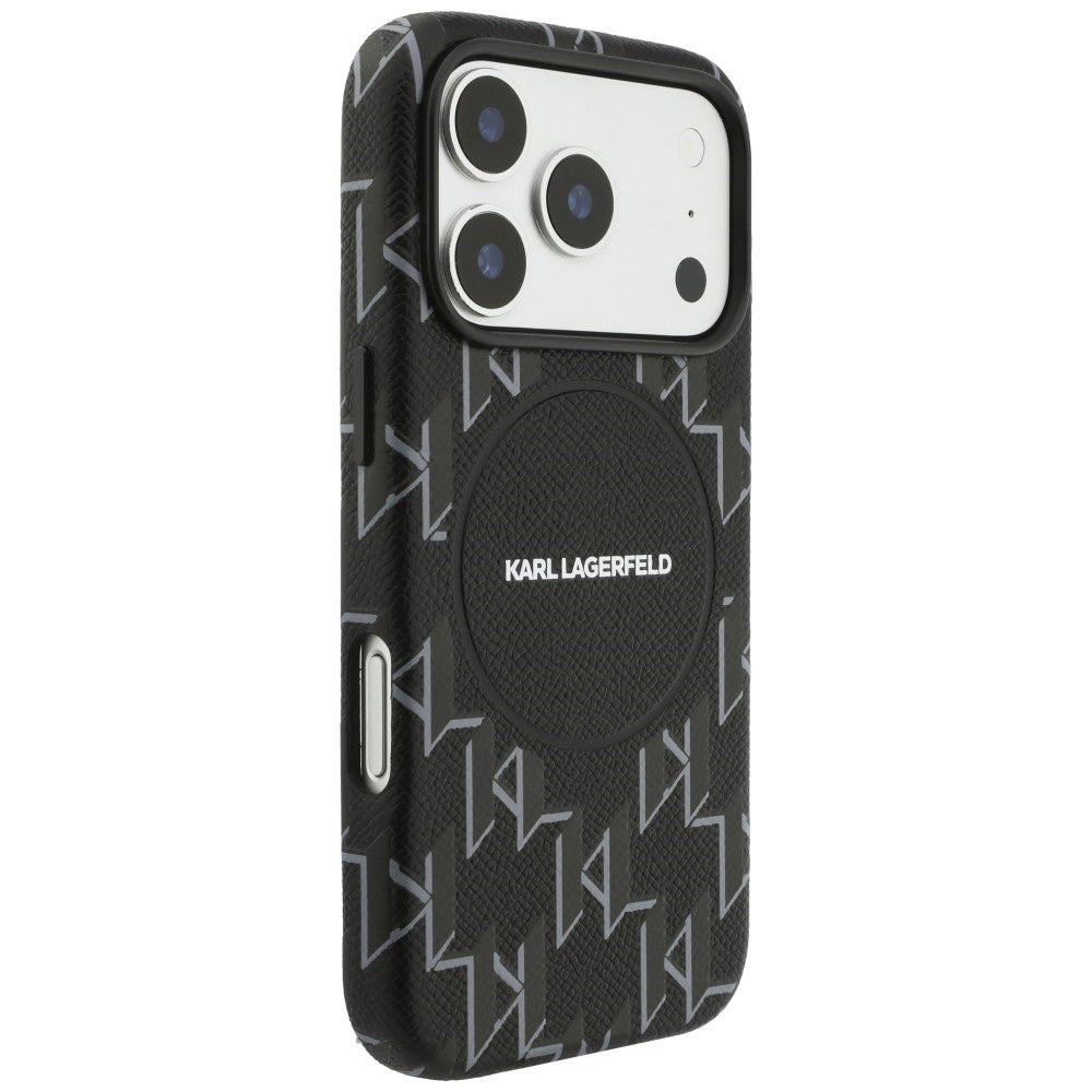 MagSafe cover til Apple iPhone 17 Pro, Karl Lagerfeld, KL Monogram Logo, Sort
