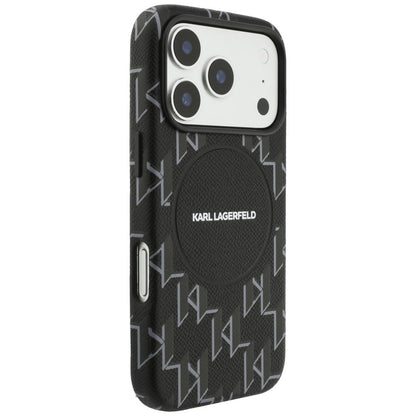 MagSafe cover til Apple iPhone 17 Pro, Karl Lagerfeld, KL Monogram Logo, Sort