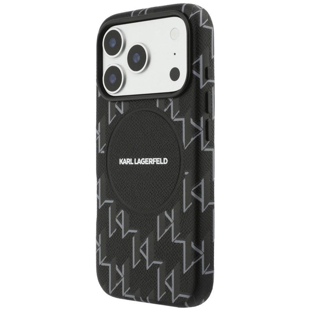MagSafe cover til Apple iPhone 17 Pro, Karl Lagerfeld, KL Monogram Logo, Sort