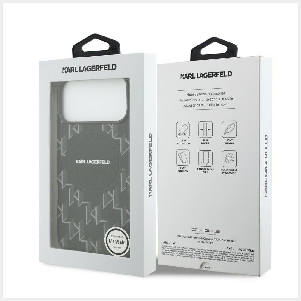 MagSafe cover til Apple iPhone 17 Pro, Karl Lagerfeld, KL Monogram Logo, Sort