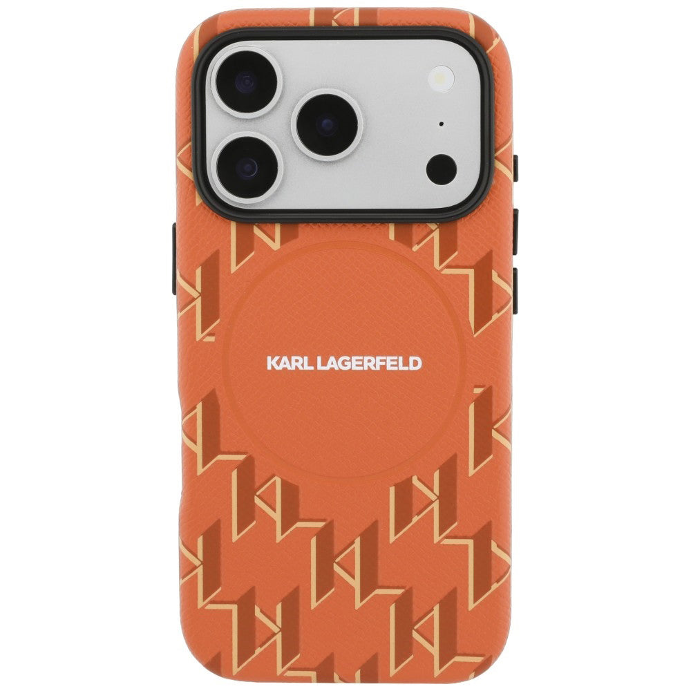 MagSafe cover til Apple iPhone 17 Pro, Karl Lagerfeld, KL Monogram Logo, Orange