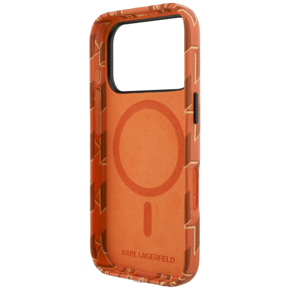 MagSafe cover til Apple iPhone 17 Pro, Karl Lagerfeld, KL Monogram Logo, Orange