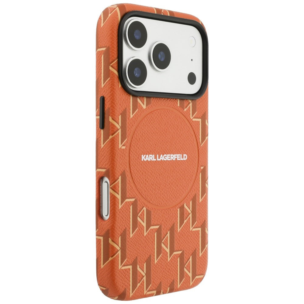 MagSafe cover til Apple iPhone 17 Pro, Karl Lagerfeld, KL Monogram Logo, Orange