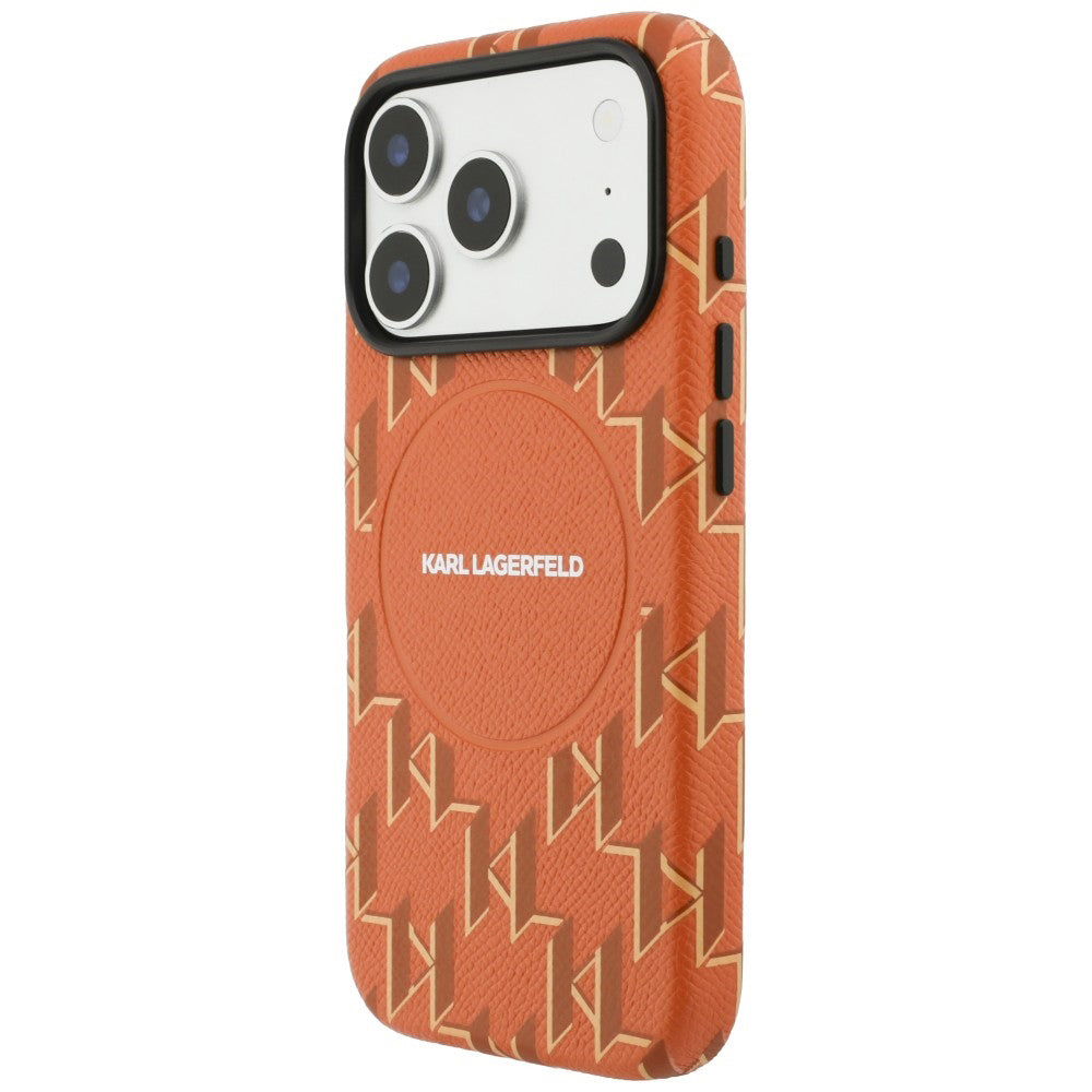 MagSafe cover til Apple iPhone 17 Pro, Karl Lagerfeld, KL Monogram Logo, Orange