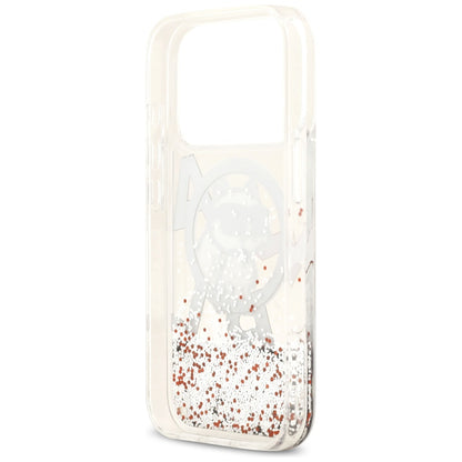 MagSafe cover til Apple iPhone 17 Pro, Karl Lagerfeld, Liquid Glitter Choupette Logo, Transparent