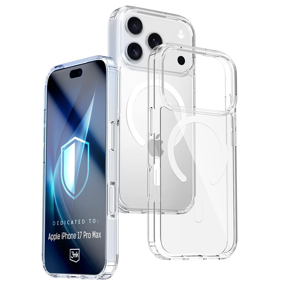 MagSafe cover til Apple iPhone 17 Pro Max, 3MK, Armor MagCase, Gennemsigtig