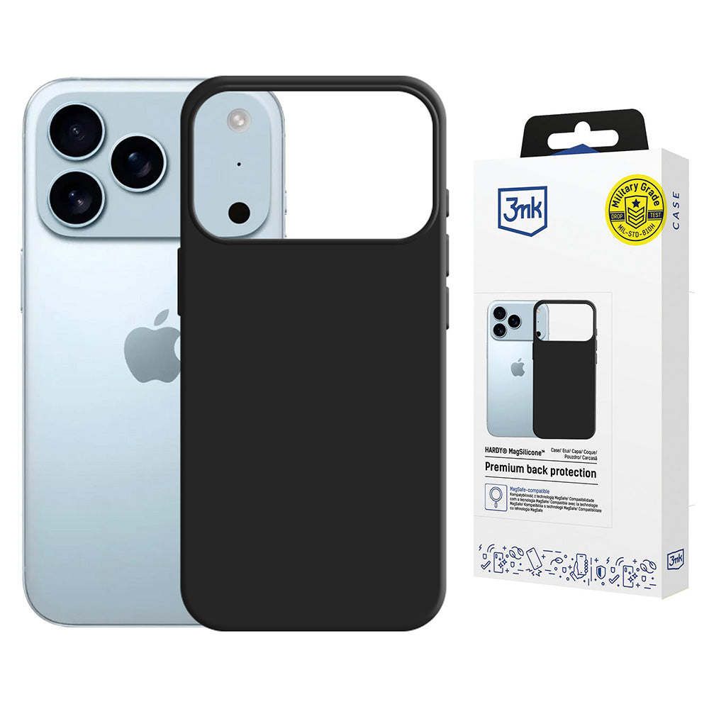 MagSafe cover til Apple iPhone 17 Pro Max, 3MK, Hardy, Sort