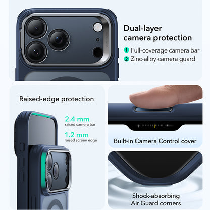 MagSafe cover til Apple iPhone 17 Pro Max, ESR, Classic Hybrid Kickstand, Satinblå