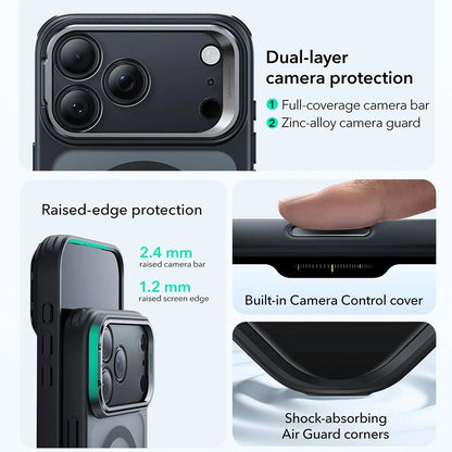 MagSafe cover til Apple iPhone 17 Pro Max, ESR, Classic Hybrid Kickstand, Satin Sort
