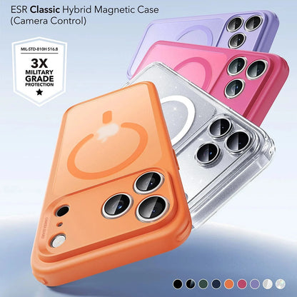 MagSafe cover til Apple iPhone 17 Pro Max, ESR, Classic Hybrid Shimmer, Gennemsigtig