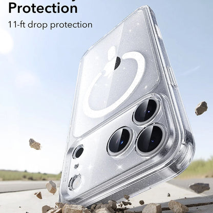 MagSafe cover til Apple iPhone 17 Pro Max, ESR, Classic Hybrid Shimmer, Gennemsigtig