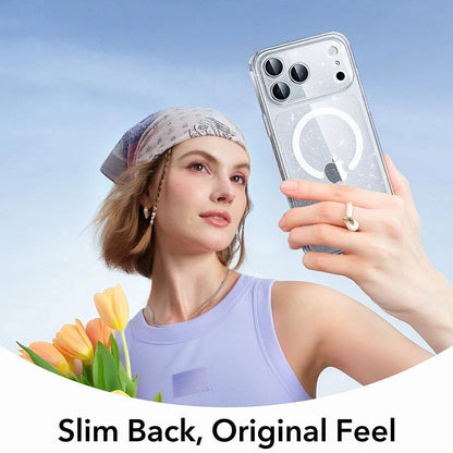 MagSafe cover til Apple iPhone 17 Pro Max, ESR, Classic Hybrid Shimmer, Gennemsigtig