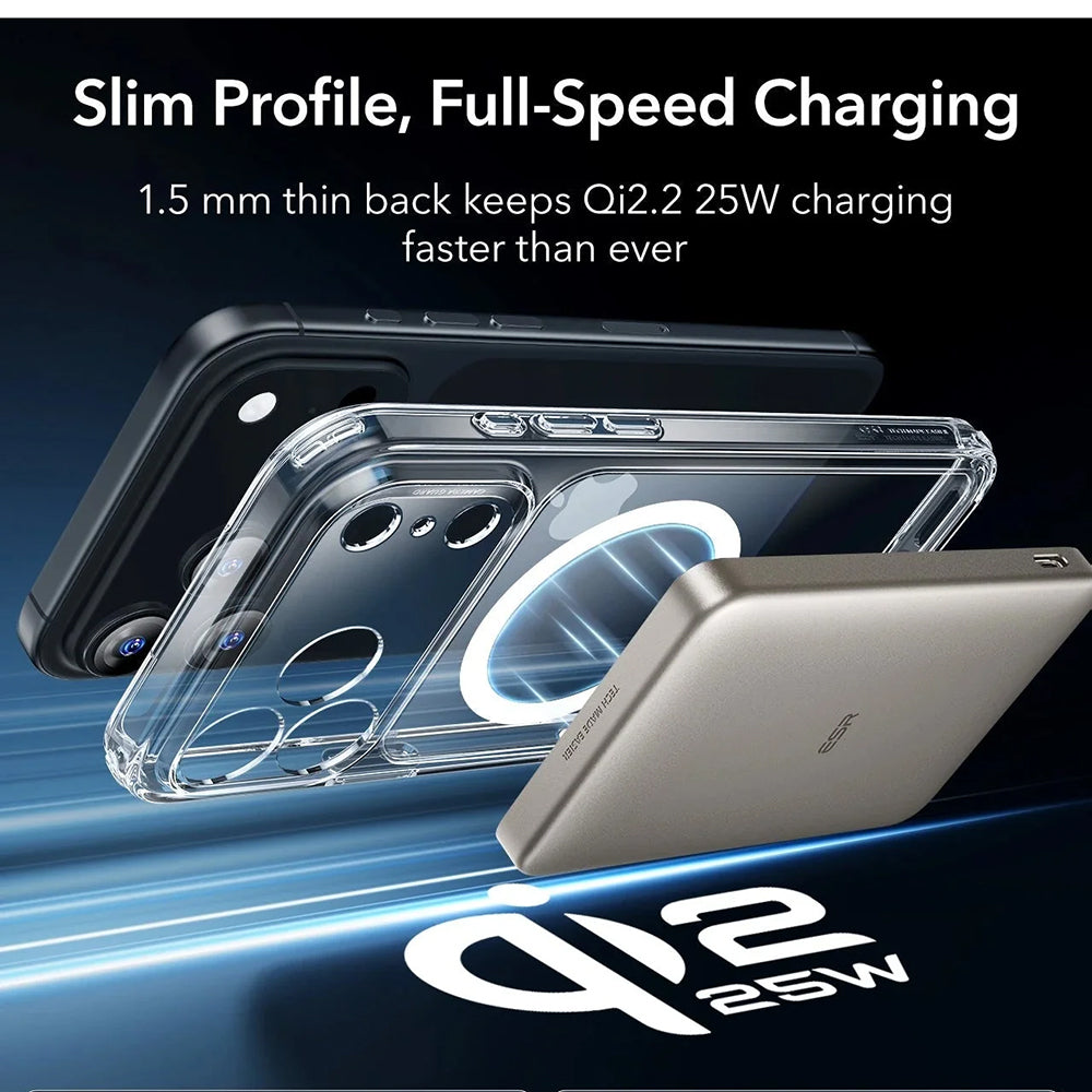MagSafe cover til Apple iPhone 17 Pro Max, ESR, Classic Hybrid, Transparent