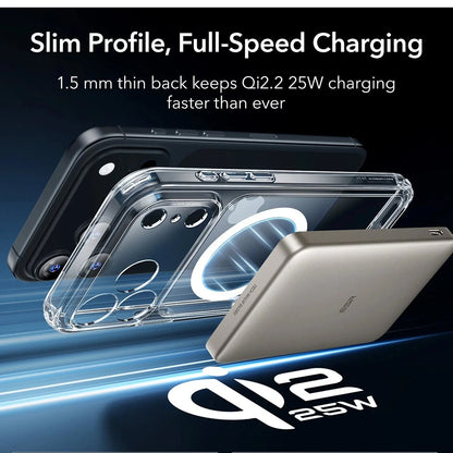 MagSafe cover til Apple iPhone 17 Pro Max, ESR, Classic Hybrid, Transparent