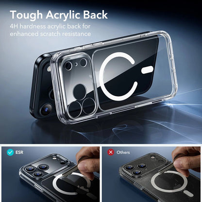 MagSafe cover til Apple iPhone 17 Pro Max, ESR, Classic Hybrid med skærmbeskytter, Transparent