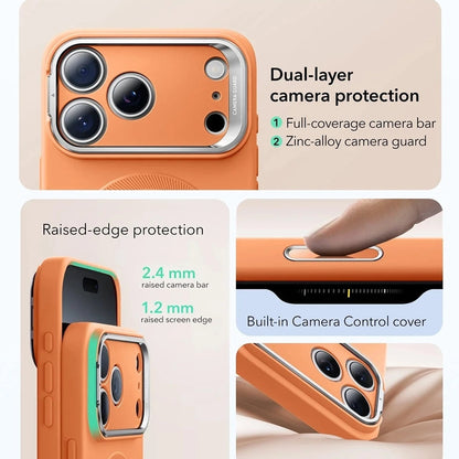 MagSafe cover til Apple iPhone 17 Pro Max, ESR, Cloud Soft Kickstand, Orange