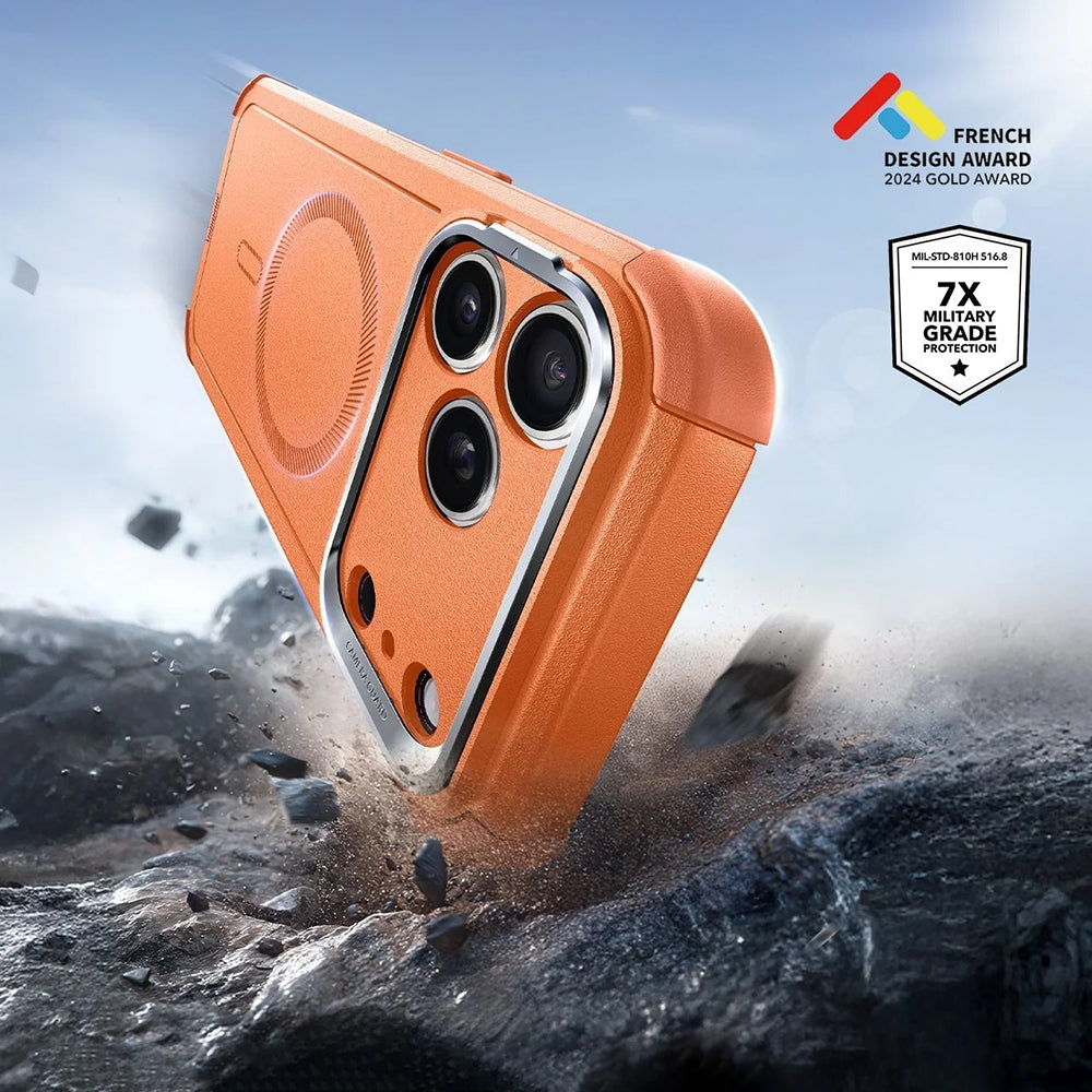 MagSafe cover til Apple iPhone 17 Pro Max, ESR, Cyber Armor Kickstand, Orange