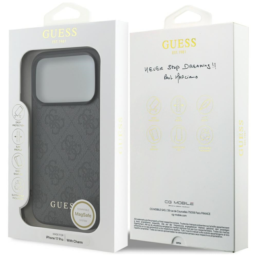 MagSafe cover til Apple iPhone 17 Pro Max, Guess, 4G Charm Cradle, Sort
