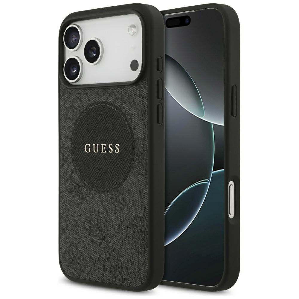 MagSafe cover til Apple iPhone 17 Pro Max, Guess, 4G Circle Classic Logo, Sort
