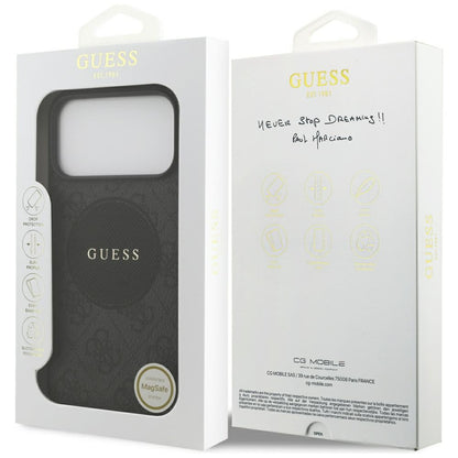 MagSafe cover til Apple iPhone 17 Pro Max, Guess, 4G Circle Classic Logo, Sort
