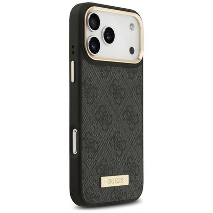 MagSafe cover til Apple iPhone 17 Pro Max, Guess, 4G Logo Plate, Sort