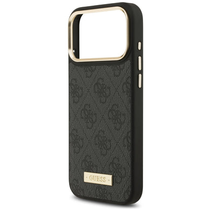 MagSafe cover til Apple iPhone 17 Pro Max, Guess, 4G Logo Plate, Sort