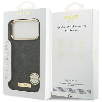 MagSafe cover til Apple iPhone 17 Pro Max, Guess, 4G Logo Plate, Sort