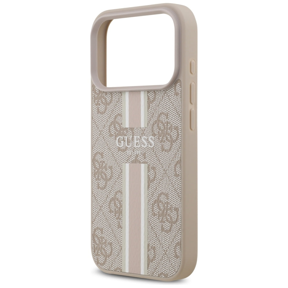 MagSafe cover til Apple iPhone 17 Pro Max, Guess, 4G Printed Stripes, Pink