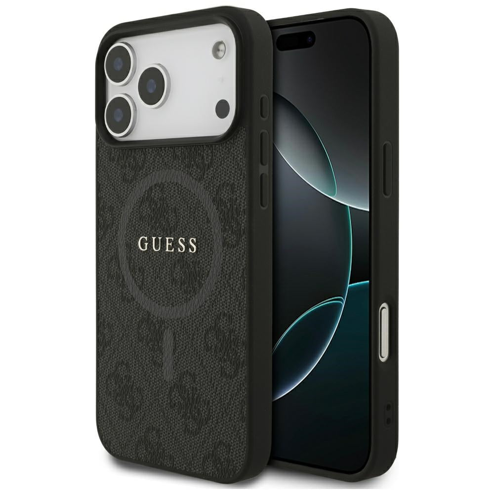 MagSafe cover til Apple iPhone 17 Pro Max, Guess, 4G Ring Classic Logo, Sort
