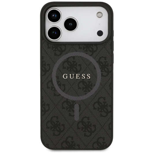 MagSafe cover til Apple iPhone 17 Pro Max, Guess, 4G Ring Classic Logo, Sort