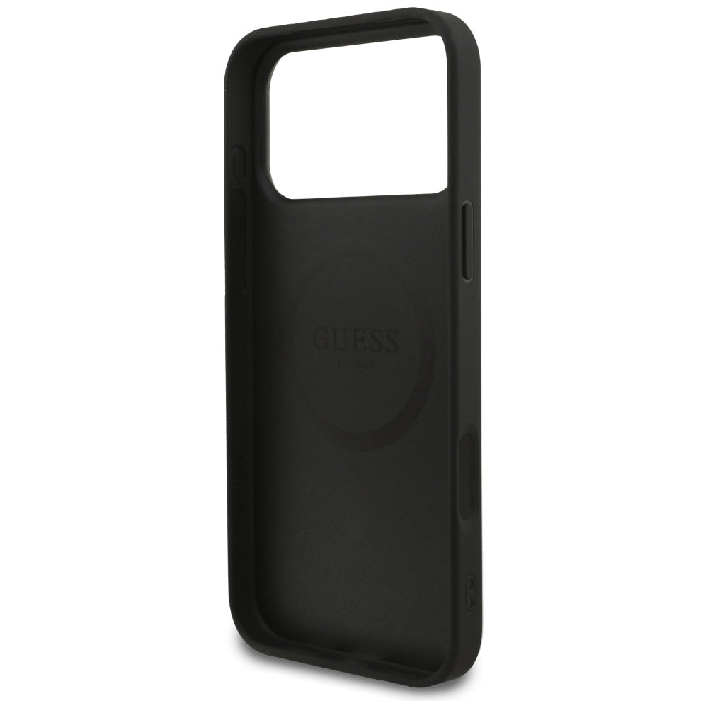 MagSafe cover til Apple iPhone 17 Pro Max, Guess, 4G Ring Classic Logo, Sort