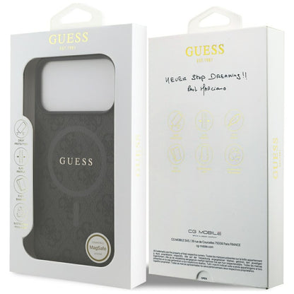 MagSafe cover til Apple iPhone 17 Pro Max, Guess, 4G Ring Classic Logo, Sort