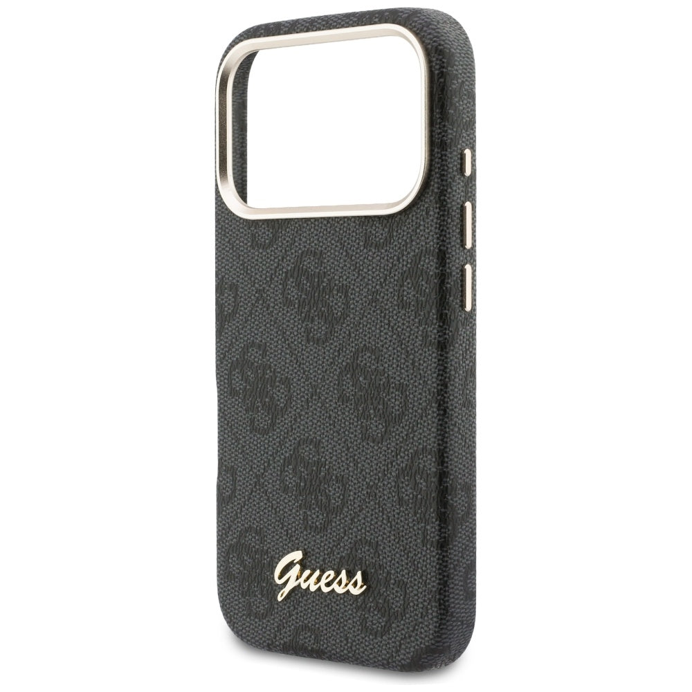 MagSafe cover til Apple iPhone 17 Pro Max, Guess, 4G Script Logo, Sort