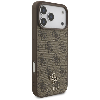 MagSafe cover til Apple iPhone 17 Pro Max, Guess, 4G Small and Classic Logo, Brun