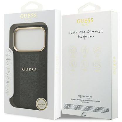 MagSafe cover til Apple iPhone 17 Pro Max, Guess, 4G Stripe, Sort