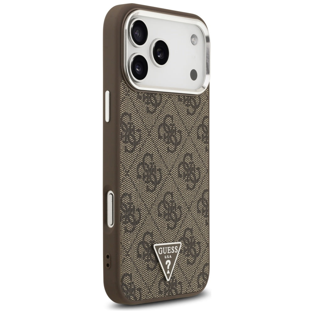 MagSafe cover til Apple iPhone 17 Pro Max, Guess, 4G Triangle Logo, Brun