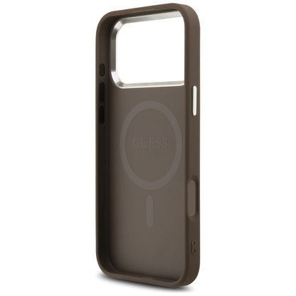 MagSafe cover til Apple iPhone 17 Pro Max, Guess, 4G Triangle Logo, Brun