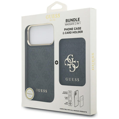 MagSafe cover til Apple iPhone 17 Pro Max, Guess, Cardslot 4G, Sort