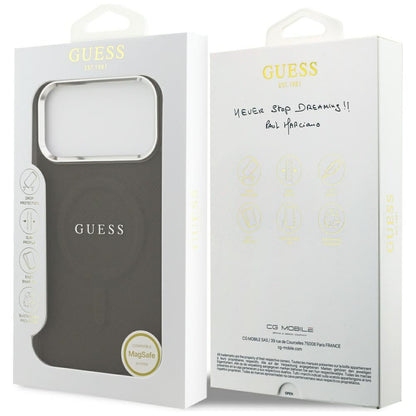 MagSafe cover til Apple iPhone 17 Pro Max, Guess, Classic Logo, Brun