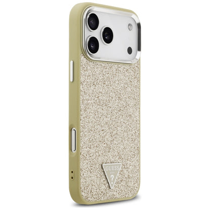 MagSafe cover til Apple iPhone 17 Pro Max, Guess, Glitter Triangle Logo, Guld